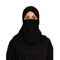 Half Elastic Niqab 10"
