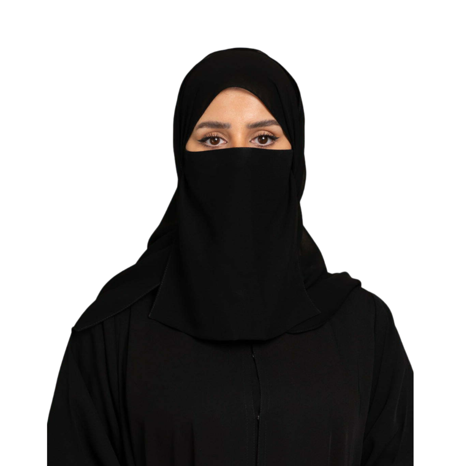 Half Elastic Niqab 10"