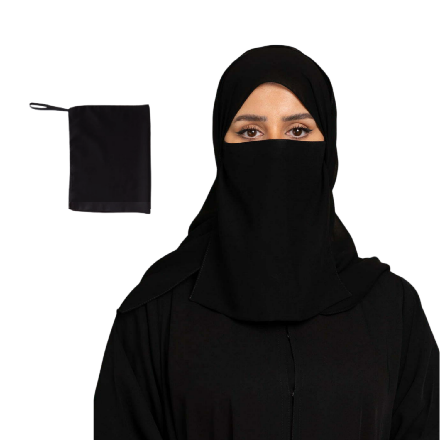 Half Elastic Niqab 10"