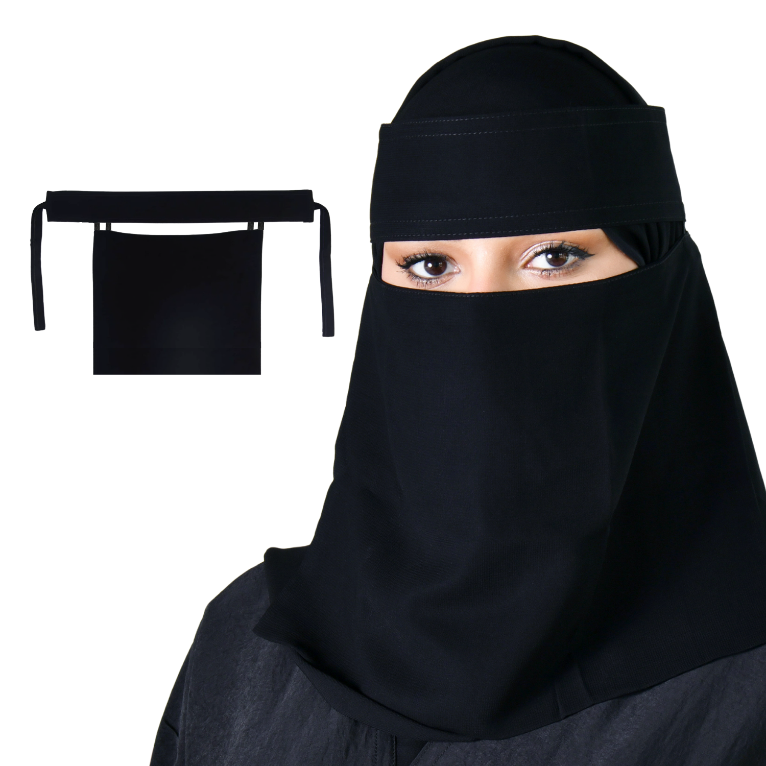 Saudi Buckram Niqab 12"